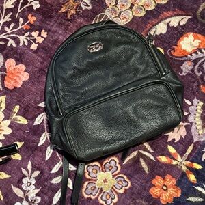 Michael Kors Black pebble Leather Backpack